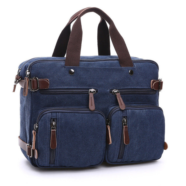 Morrison Men’s Travel Briefcase – Durable Canvas Laptop Bag with Organised Business Storage