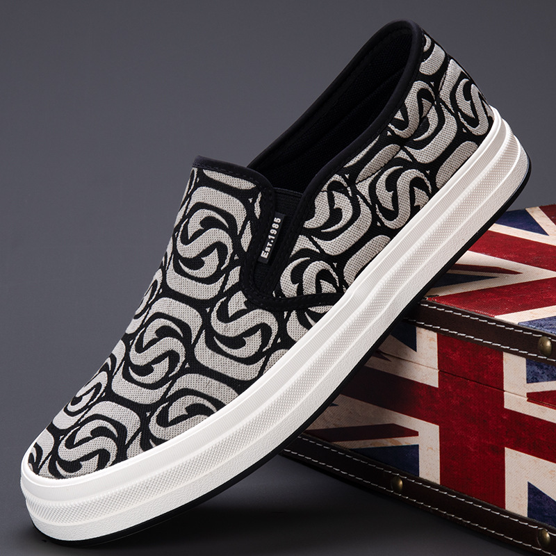 Brielle Monogram Design Slip-Ons