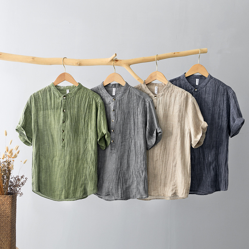 Elodie Henley Linen Men's Shirt