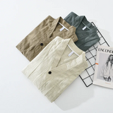 Oslo Casual Button-Up Linen Jacket