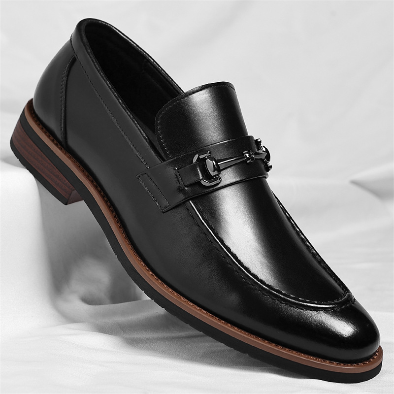 Patrick Men’s Leather Loafers – Italian Leather Slip-On Dress Shoes with Cushioned Footbed