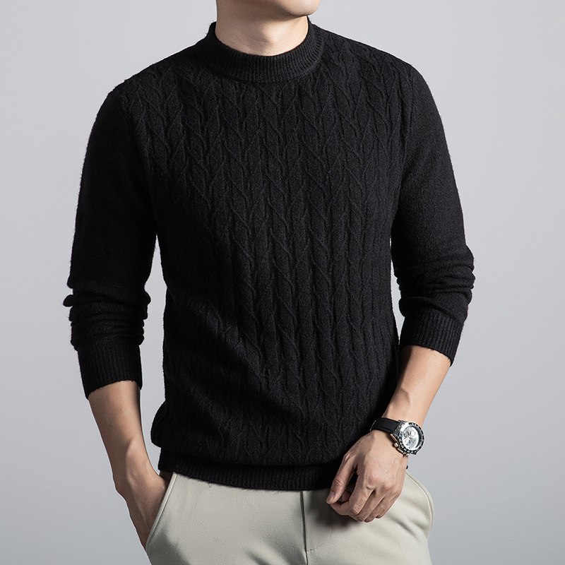 Liam Men’s Cable Knit Sweater – Merino Wool Pullover