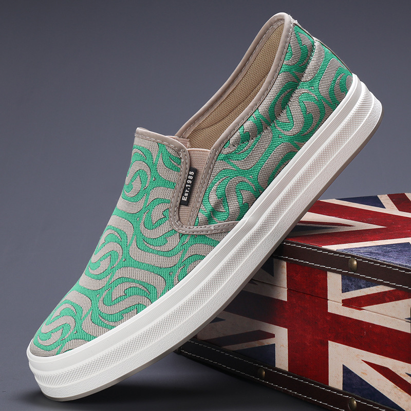 Brielle Monogram Design Slip-Ons