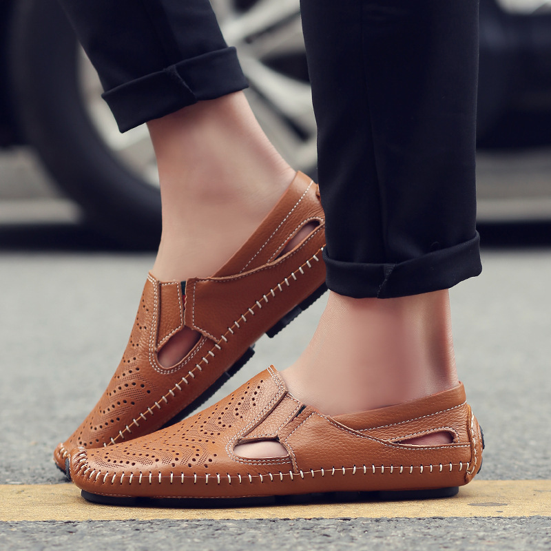 Danilo Italian Leather Sandals – Cushioned Breathable Casual Leather Shoes