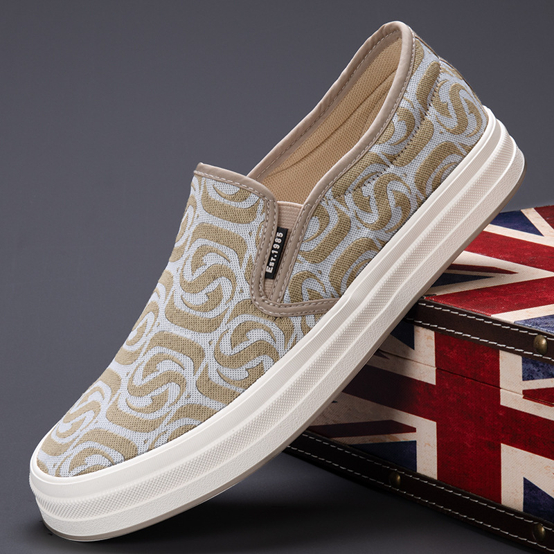 Brielle Monogram Design Slip-Ons