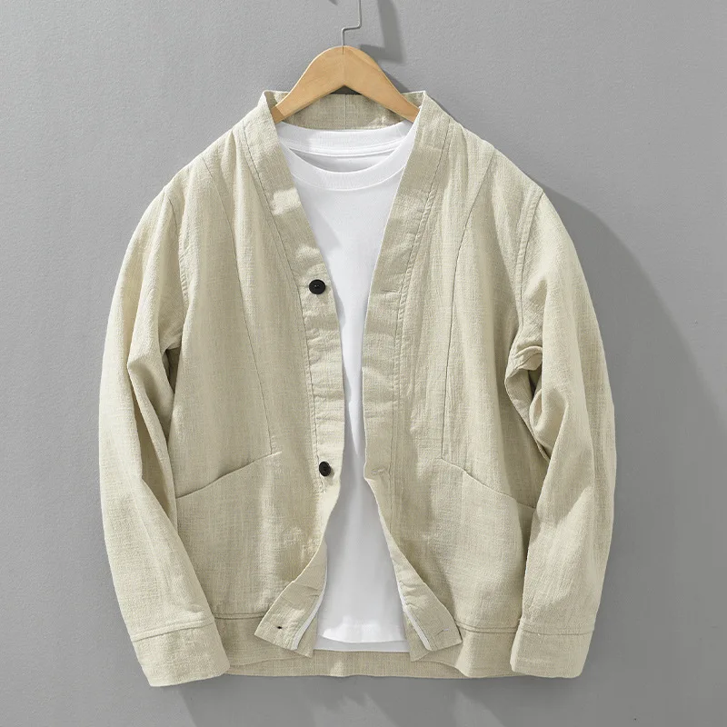 Oslo Casual Button-Up Linen Jacket