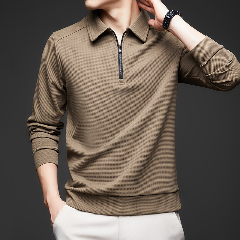 Easton Men’s Quarter Zip Pullover – Textured Stretch Knit Tailored Fit