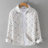 Ezra Mosaic Collared Shirt – Lightweight Abstract Shirt for Travel-Ready Summer Styling