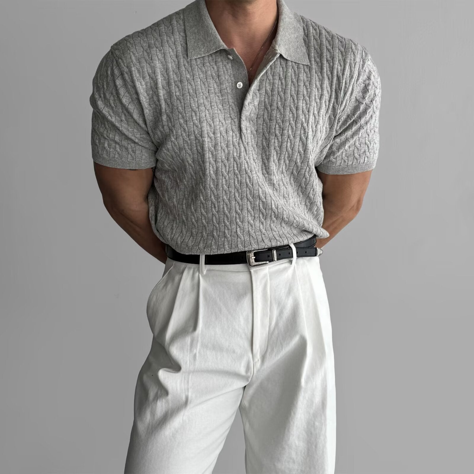 Ralph Cable Knit Polo – Luxe Texture in a Modern Silhouette