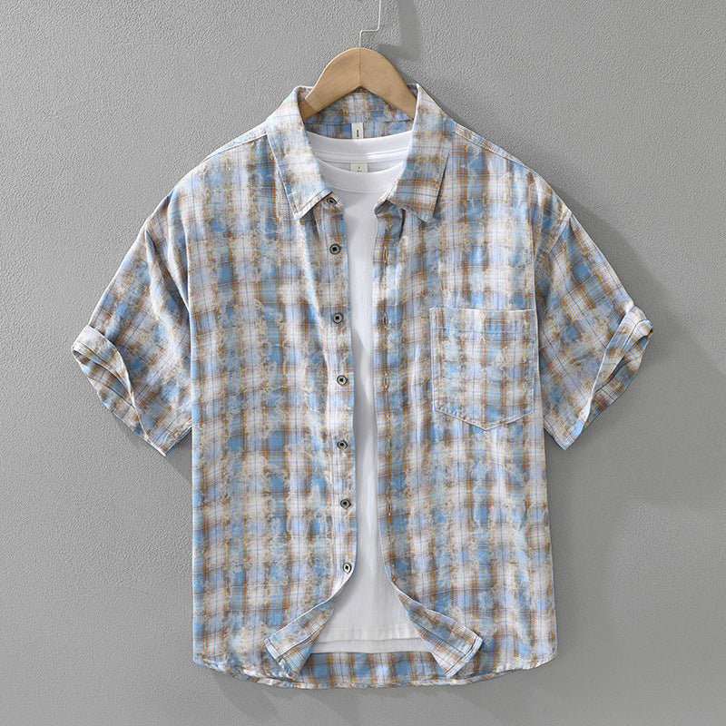 Elias Plaid Cotton Shirt – Relaxed Fit Flannel for Year-Round Comfort