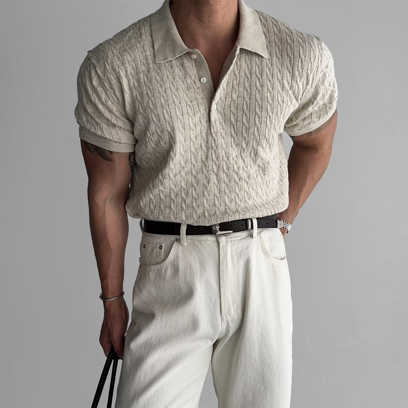 Ralph Cable Knit Polo – Luxe Texture in a Modern Silhouette