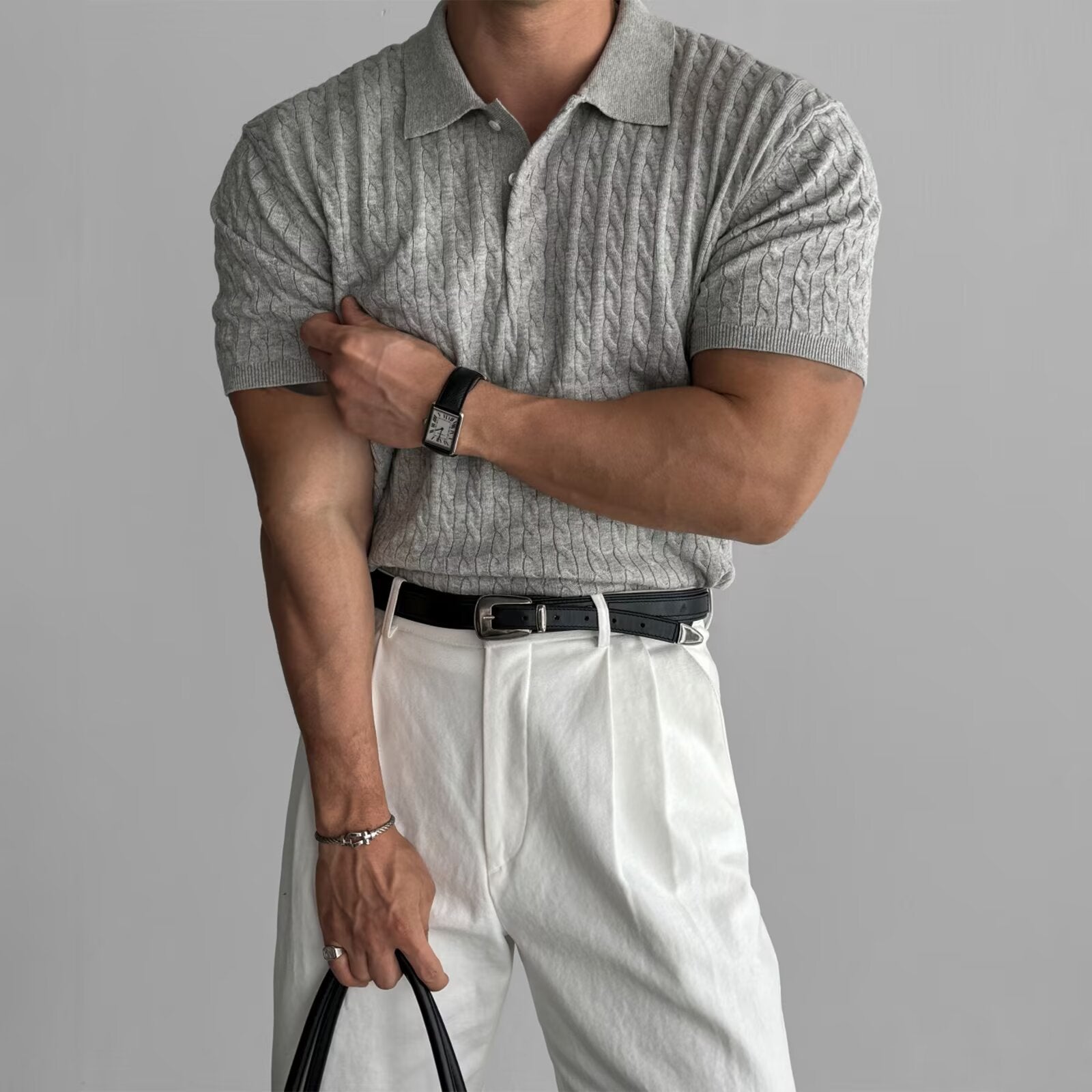 Ralph Cable Knit Polo – Luxe Texture in a Modern Silhouette