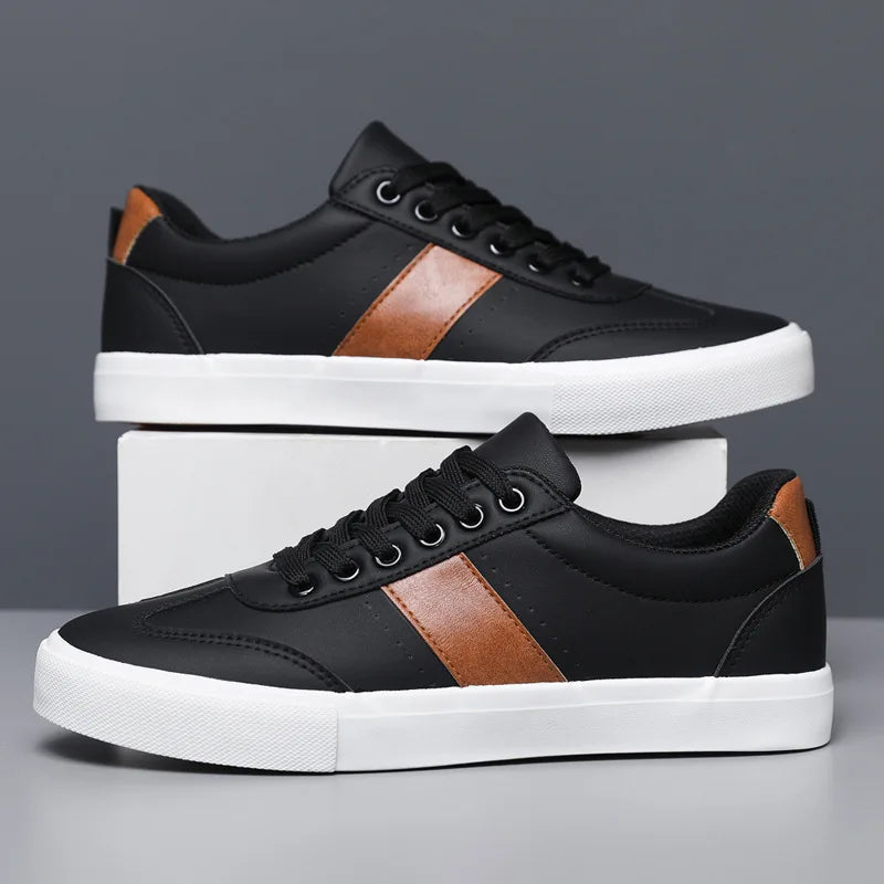 Bryce Men’s Leather Sneakers – Classic Comfort & Everyday Style