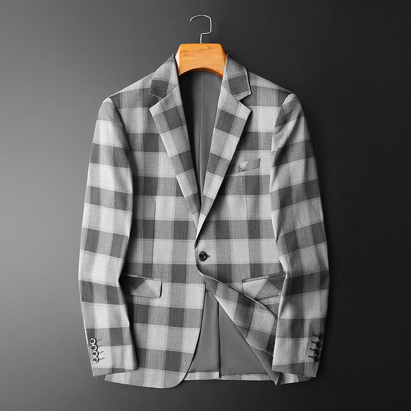 Ellis Men’s Blazer Jacket – Plaid Sports Jacket with Tailored Fit in Cotton Blend