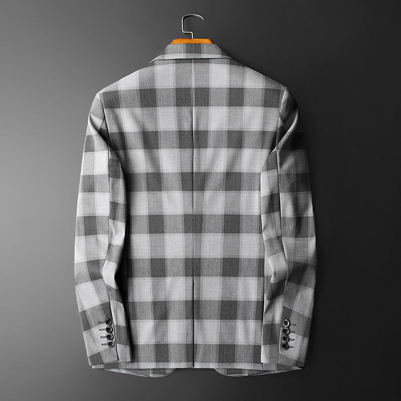 Ellis Men’s Blazer Jacket – Plaid Sports Jacket with Tailored Fit in Cotton Blend