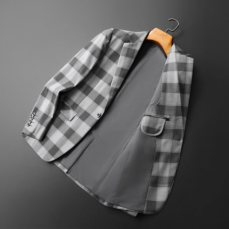 Ellis Men’s Blazer Jacket – Plaid Sports Jacket with Tailored Fit in Cotton Blend