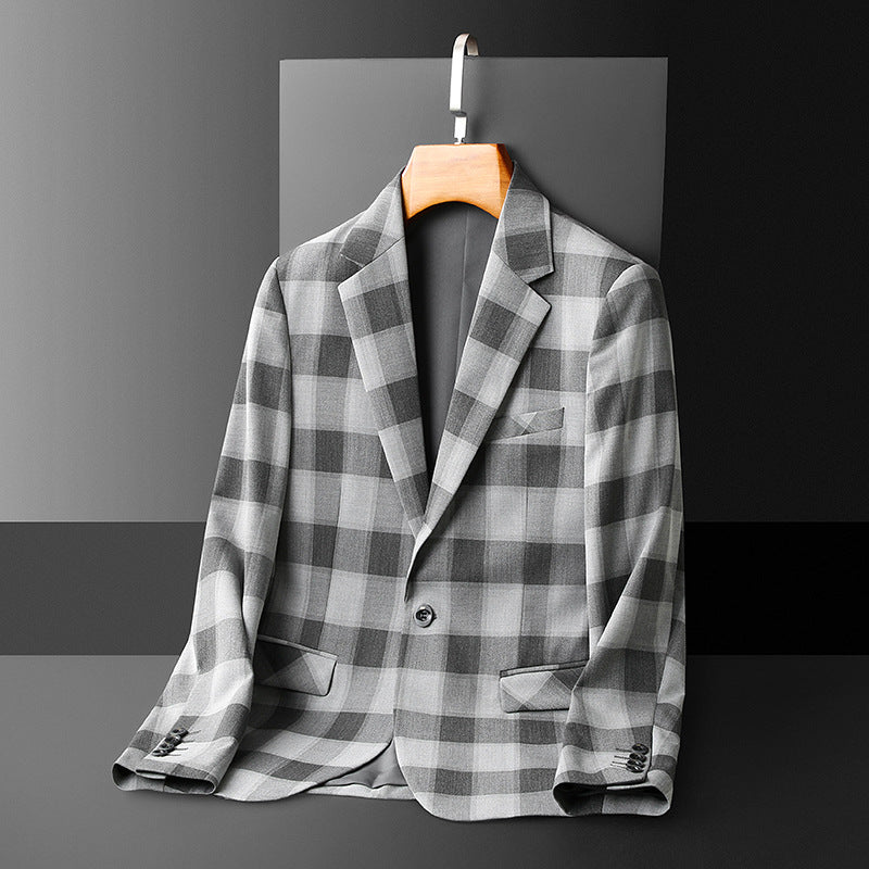 Ellis Men’s Blazer Jacket – Plaid Sports Jacket with Tailored Fit in Cotton Blend