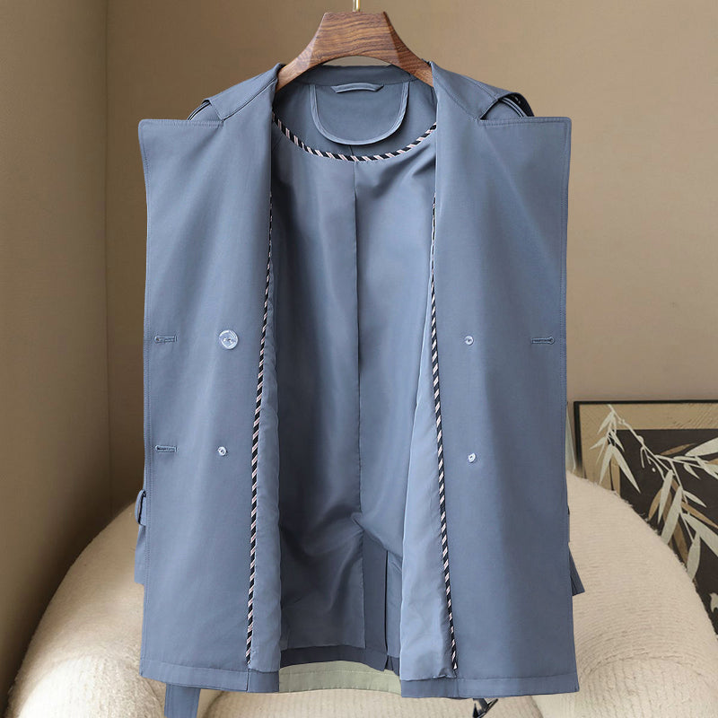 Sabell Women’s Trench Coat – Slim Fit Cotton Blend Double-Breasted Design