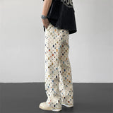 Metro Chic Straight Fit Trousers – Premium Cotton Blend with Unique Pattern 3