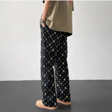 Metro Chic Straight Fit Trousers – Premium Cotton Blend with Unique Pattern 5