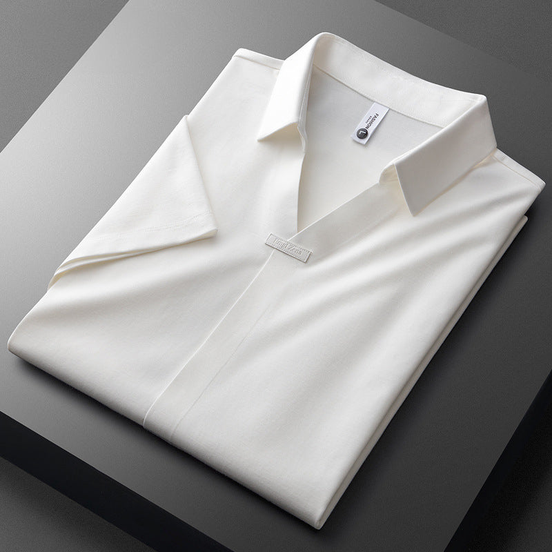 Metro Luxe Men's Polo Shirt – Premium Cotton-Silk Blend for All-Day Comfort 0