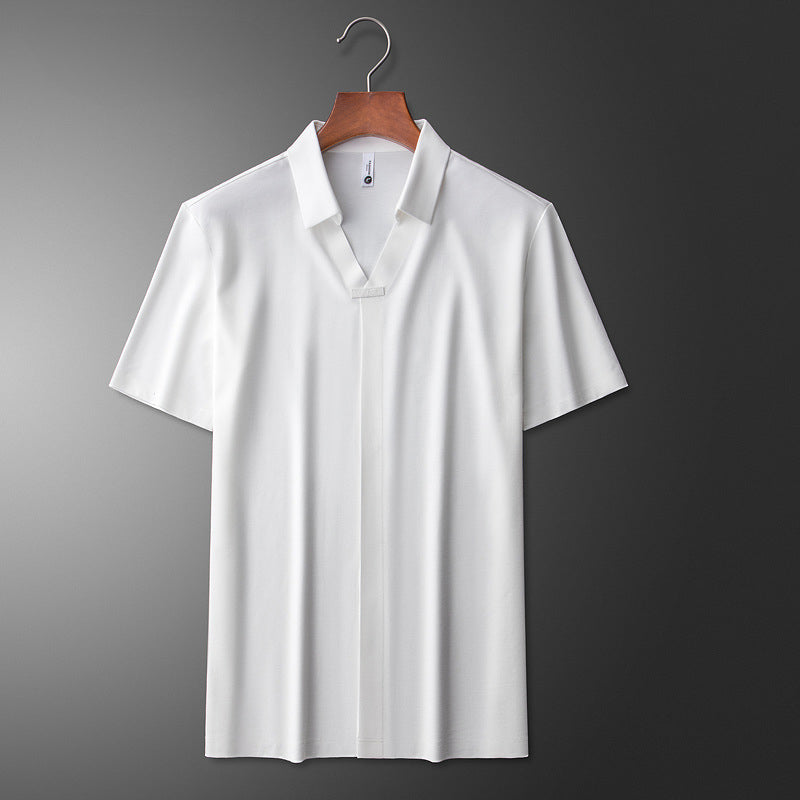 Metro Luxe Men's Polo Shirt – Premium Cotton-Silk Blend for All-Day Comfort 1