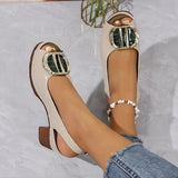 Miami Luxe Slingback Block Heel Sandals – Glossy Patent Leather with Croc Buckle Accent 2