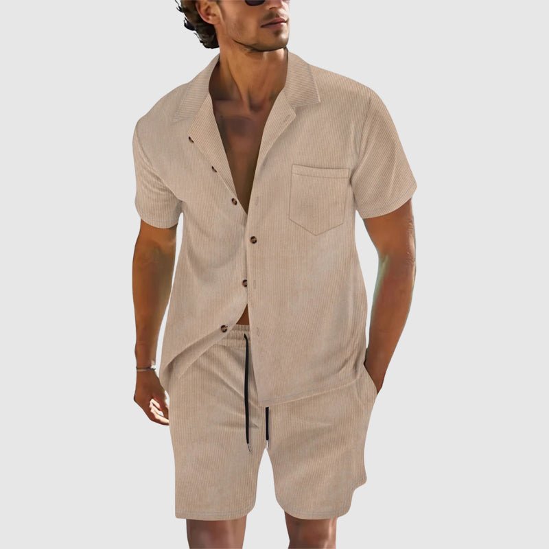 Miami Men's Short Set – Lightweight Poly-Cotton Blend with Relaxed Fit 0