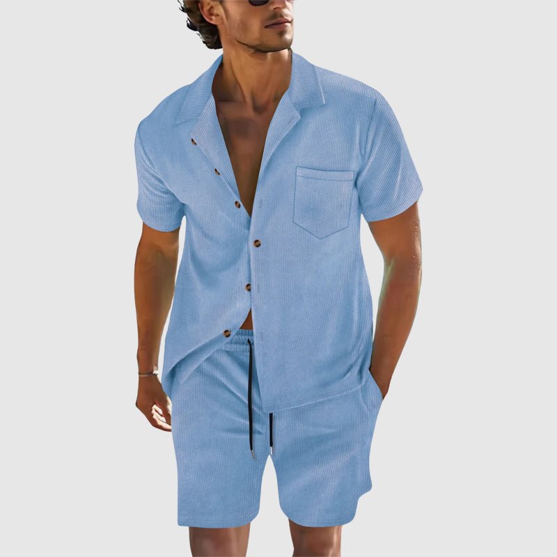 Miami Men's Short Set – Lightweight Poly-Cotton Blend with Relaxed Fit 1