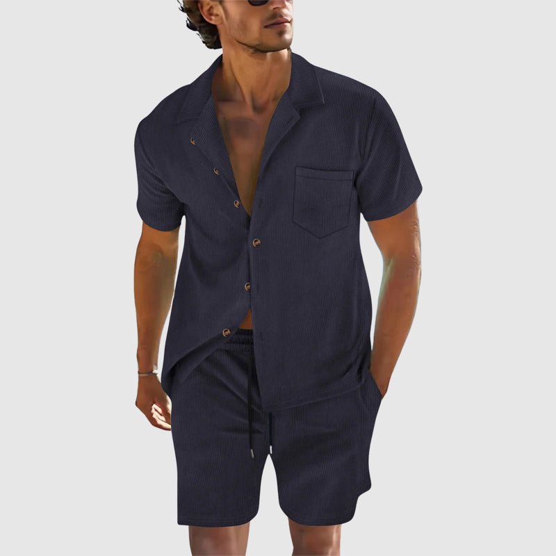 Miami Men's Short Set – Lightweight Poly-Cotton Blend with Relaxed Fit 3