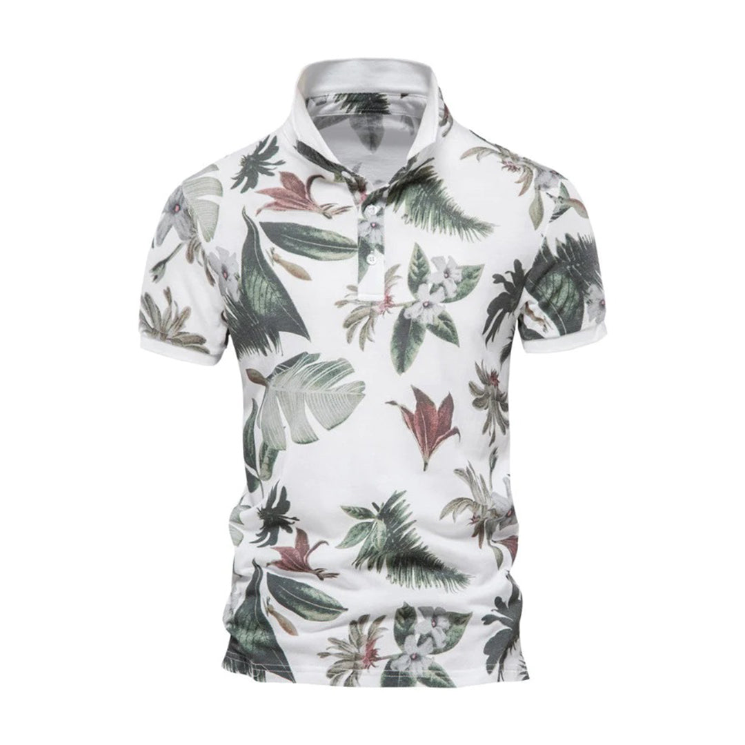 Miami Tropical Slim Fit Polo Shirt – Breathable Fiber Blend for Summer Style 2