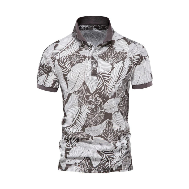 Miami Tropical Slim Fit Polo Shirt – Breathable Fiber Blend for Summer Style 3