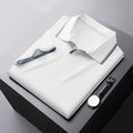Milan Tailored Mens Polo Shirt – Luxurious Mulberry Silk Blend with Classic V-Neck 0