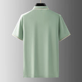 Milan Tailored Mens Polo Shirt – Luxurious Mulberry Silk Blend with Classic V-Neck 3