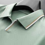 Milan Tailored Mens Polo Shirt – Luxurious Mulberry Silk Blend with Classic V-Neck 4