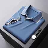 Milan Tailored Mens Polo Shirt – Luxurious Mulberry Silk Blend with Classic V-Neck 5