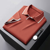 Milan Tailored Mens Polo Shirt – Luxurious Mulberry Silk Blend with Classic V-Neck 6