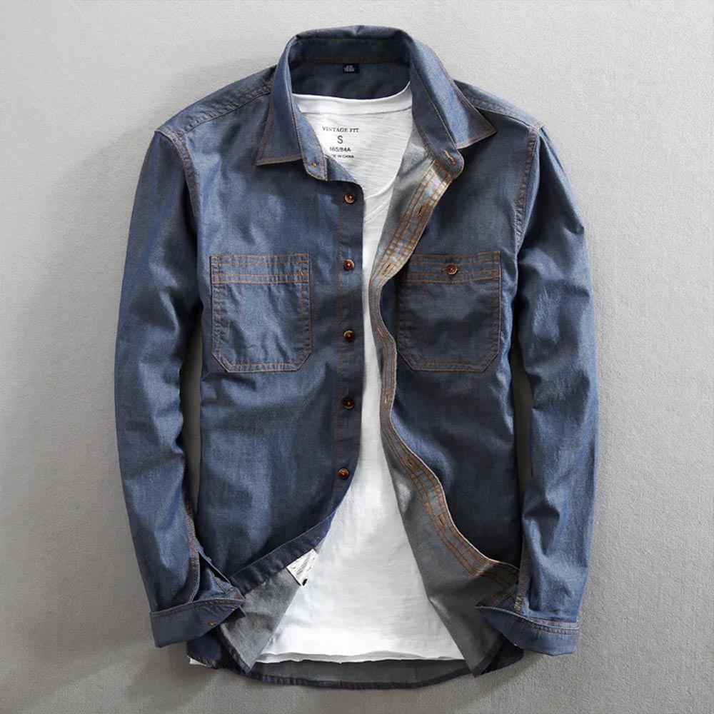 Montana Men's Dress Shirt – Ultra-Premium Cotton with Relaxed Fit & Utility Pockets 1