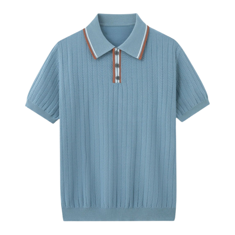 Jude Sleek Knit Polo - Refined Comfort with Contrast Detailing