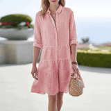 Nantucket A-Line Summer Dress – Soft Striped Fabric for Effortless Style 1