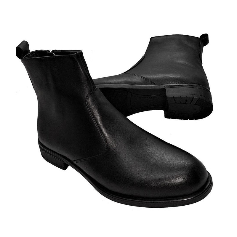 Nashville Premium Black Ankle Boots – Breathable Leather with Easy Zip Closure 3