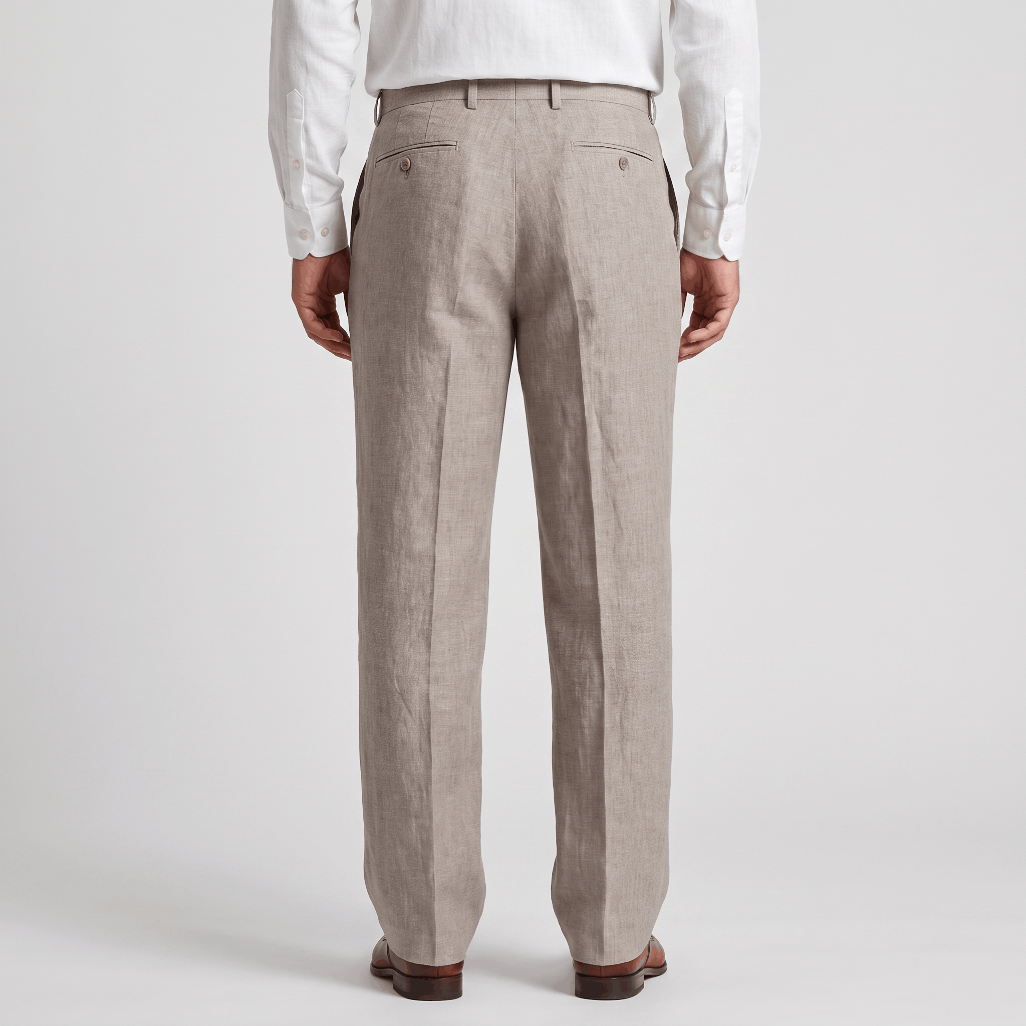 Noah Linen Relaxed-Fit Trousers – Tailored Waist Breathable Business-Casual Menswear