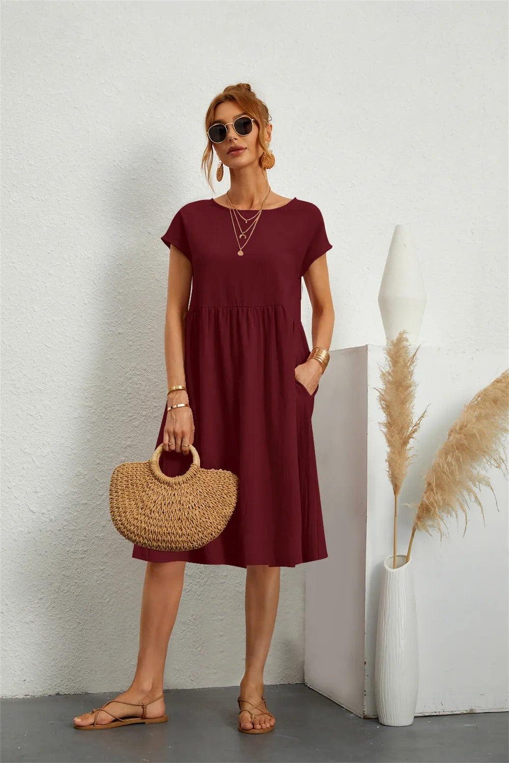 Nora Black Midi Dress – Luxurious Fabric with Flattering Fit for Wedding Guests 10