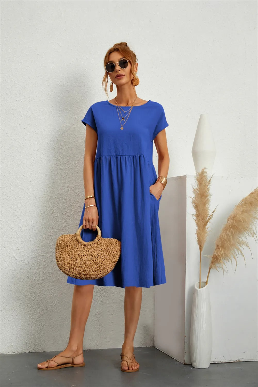 Nora Black Midi Dress – Luxurious Fabric with Flattering Fit for Wedding Guests 11