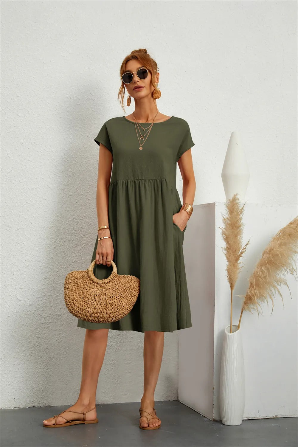 Nora Black Midi Dress – Luxurious Fabric with Flattering Fit for Wedding Guests 12