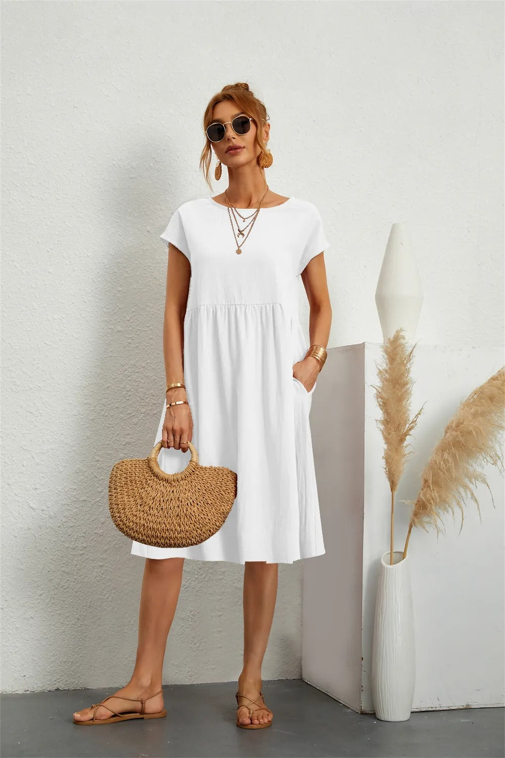 Nora Black Midi Dress – Luxurious Fabric with Flattering Fit for Wedding Guests 9