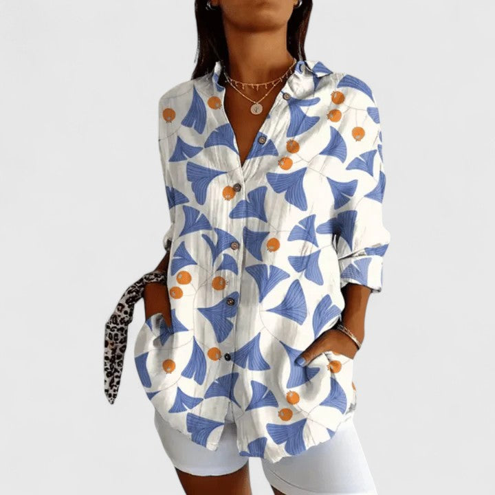Nora Floral Blouse – Lightweight & Relaxed Fit Summer Top for Women 1