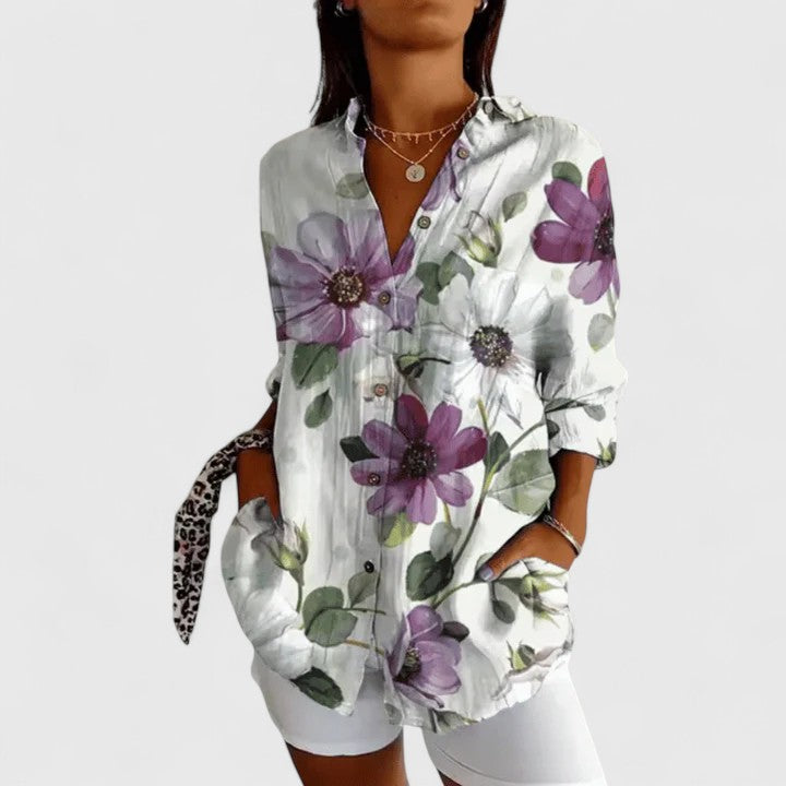 Nora Floral Blouse – Lightweight & Relaxed Fit Summer Top for Women 4