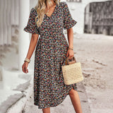 Nora Floral Summer Dress – Lightweight Polyester with Flattering Midi Fit 1