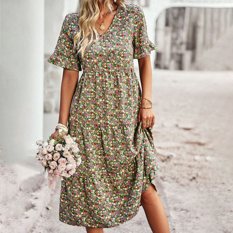 Nora Floral Summer Dress – Lightweight Polyester with Flattering Midi Fit 3